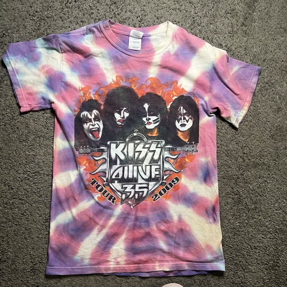 MINT Vintage KISS The Farewell Tour 2009 T-Shirt Small Double Sided